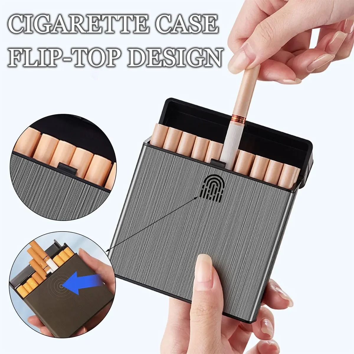 Smoking & Vaping Accessories - Büyük Kapasiteli Sigara Kutusu, 40 Adet